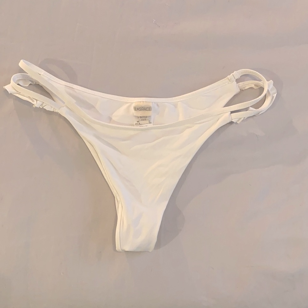 l*space bitsy white bikini bottom